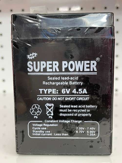 Rechargeable Battery Type : 6V 4.5A