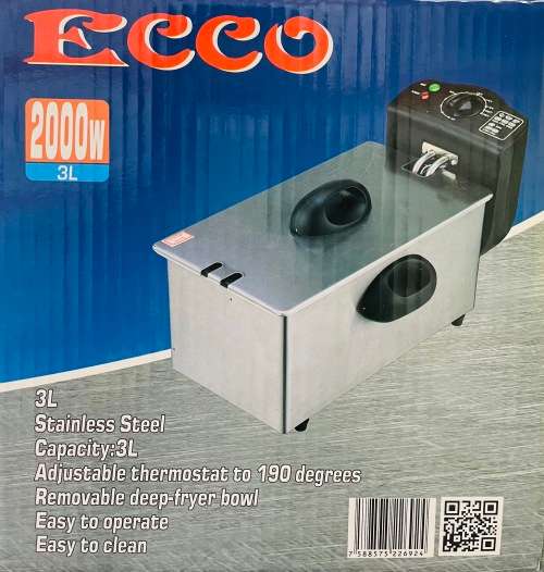 Deep Fryer Electric Cooking Stainless Steel 3L