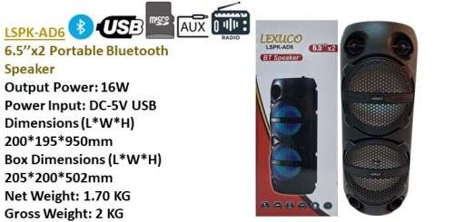 Bluetooth Speaker 6.5` LSPK-AD6