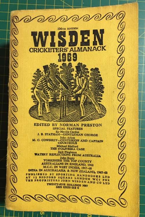 Wisden Cricketers' Almanack - Collection of eight books