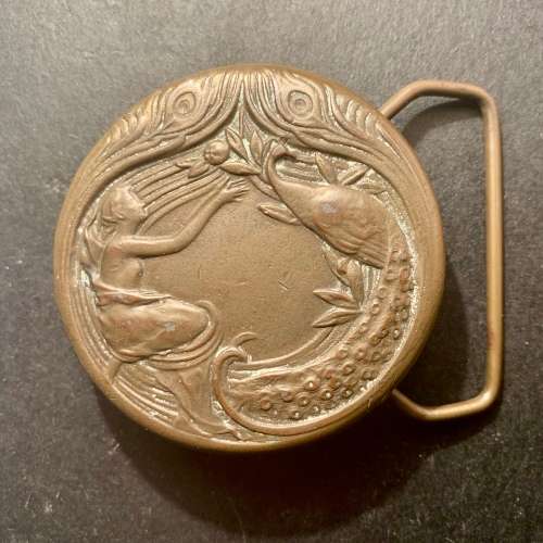 Bergamot Brass Works Art Nouveau style Belt Buckle