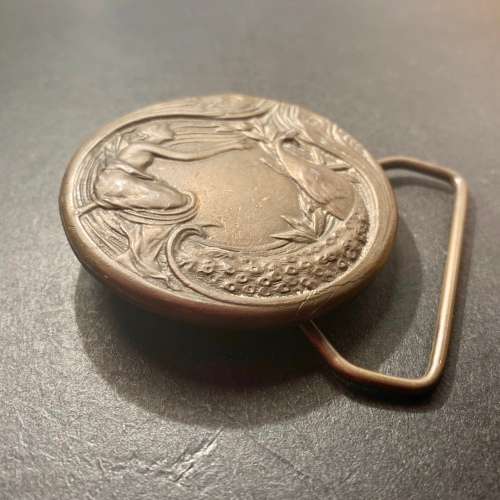 Bergamot Brass Works Art Nouveau style Belt Buckle