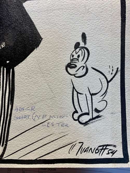 Original Victor Ivanoff Political Cartoon