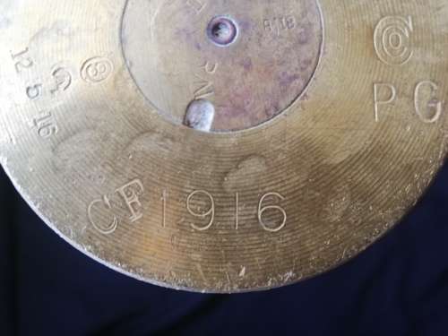 WW1 13 pounder shrapnel shell and shell case, no fuze,inert.