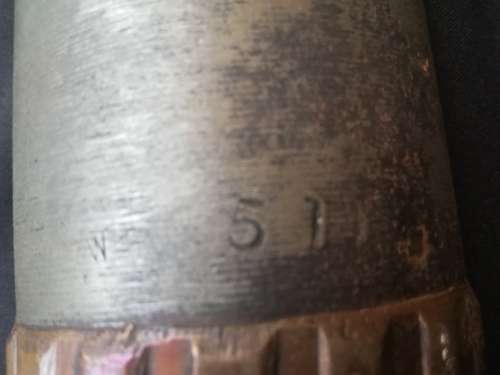 WW1 13 pounder shrapnel shell and shell case, no fuze,inert.
