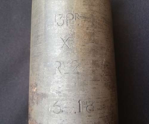 WW1 13 pounder shrapnel shell and shell case, no fuze,inert.