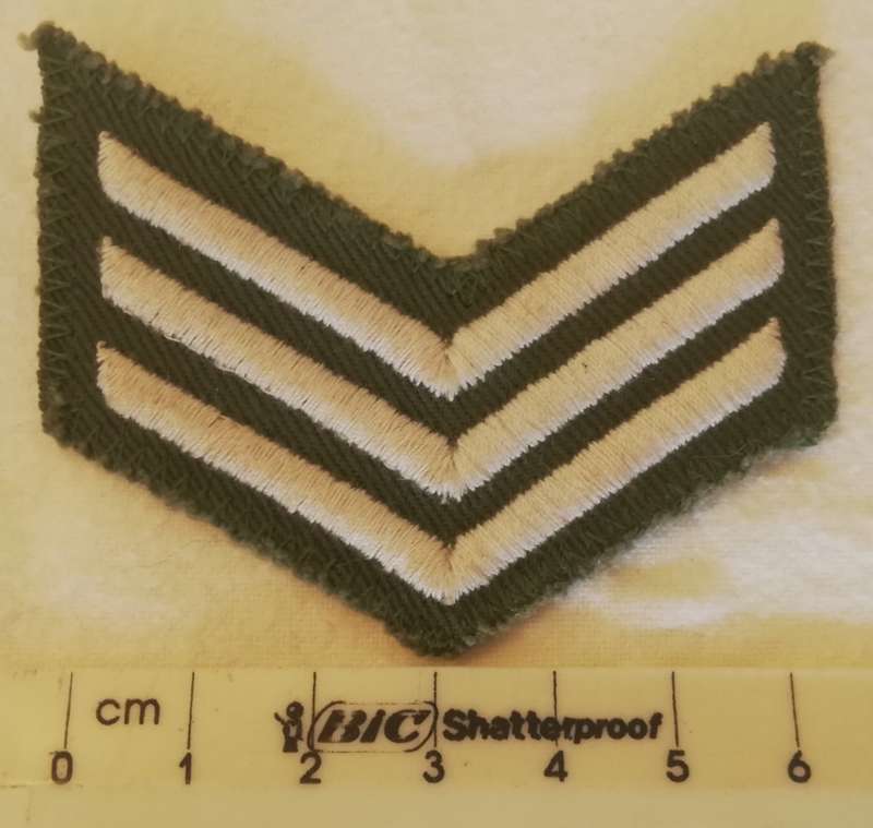 Rhodesian Army Sergeant stripes.