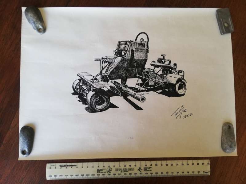 Rhodesian Army, 14 Copies of prints by Colin Eyre. `Wheels`  Vehicles of the Rhodesian Bush War.
