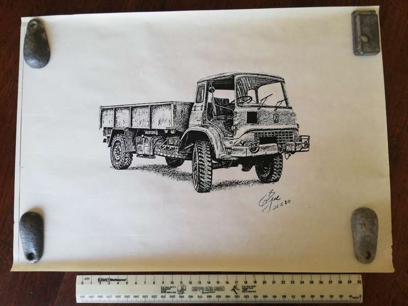 Rhodesian Army, 14 Copies of prints by Colin Eyre. `Wheels`  Vehicles of the Rhodesian Bush War.
