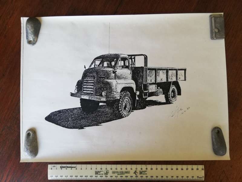 Rhodesian Army, 14 Copies of prints by Colin Eyre. `Wheels`  Vehicles of the Rhodesian Bush War.