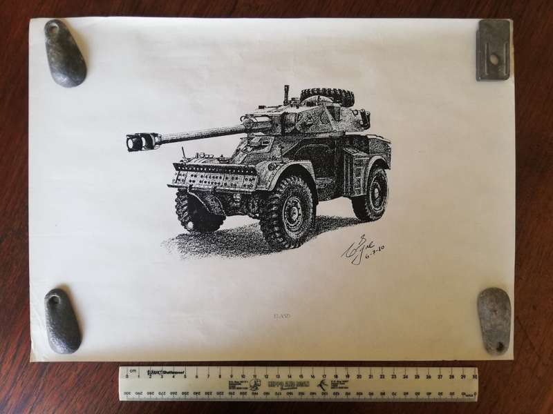Rhodesian Army, 14 Copies of prints by Colin Eyre. `Wheels`  Vehicles of the Rhodesian Bush War.