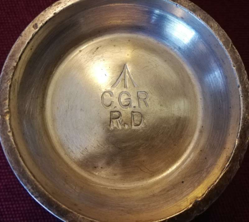Cape Government Railways, 1 gill measure, pewter, Edward 7. Farrow & Jackson.