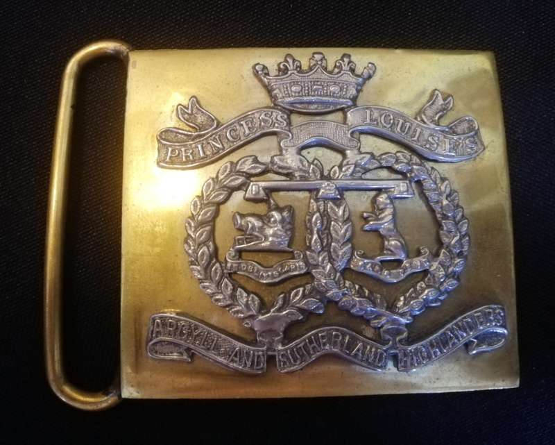 WW1 era Argyll & Sutherland Highlanders belt buckle.
