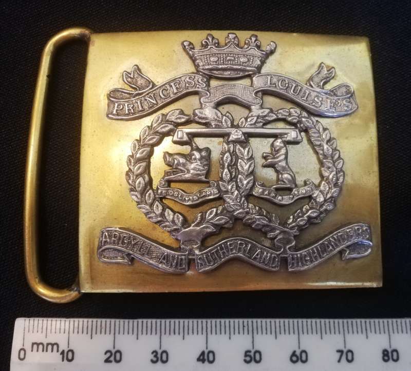 WW1 era Argyll & Sutherland Highlanders belt buckle.