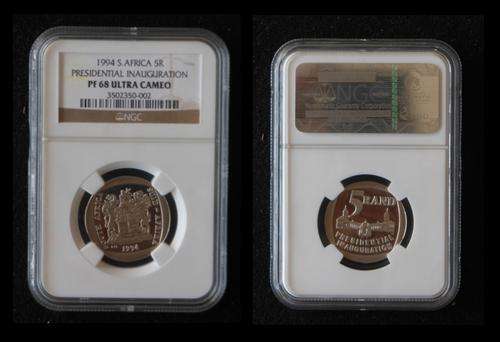 1994 Nelson Mandela Inauguration NCG PF68 ULTRA CAMEO !!!!!