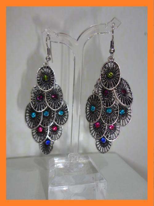 Fashion Multi Colour Rhinestone Earrings