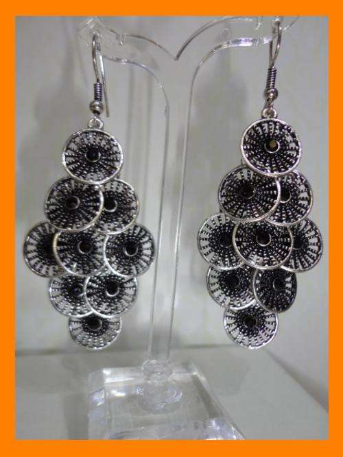 Fashion Black Rhinestone Earrings
