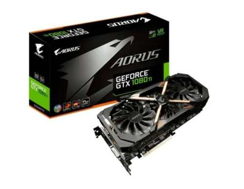 Gigabyte AORUS Geforce GTX 1080 Ti Windforce 11GB Graphics Card / GDDR5X 352bit Memory / Windforce 3