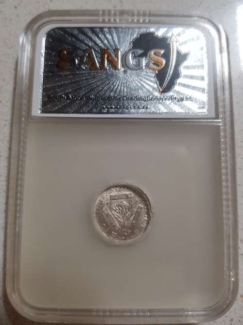 1945 S.AFRICA 3 PENCE MS 62