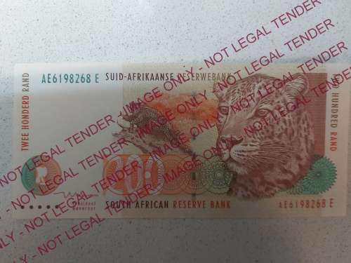 UNC TWO HUNDRED RAND NOTE TT MBOWENI