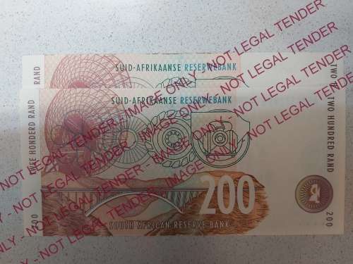 2 TIMES UNC TWO HUNDRED RAND NOTES CL STALS