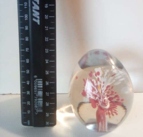 Murano glass red and white