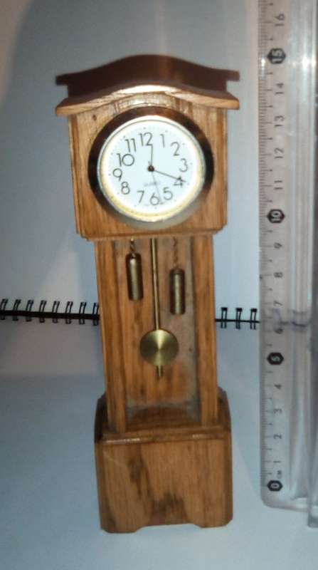 Old Small Grandfather Clock [ Wood and Granite Crafts ]