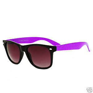RETRO RayBan Style Wayfarer Sunglasses with Coloured Arms + FREE Case & Cloth.