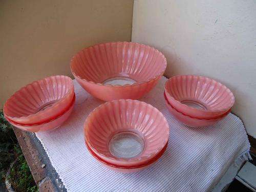 Vintage Glass Pudding Set