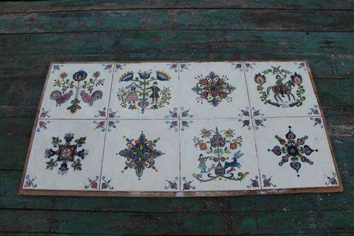 Vintage Frisia Handpainted Pottery Tiles