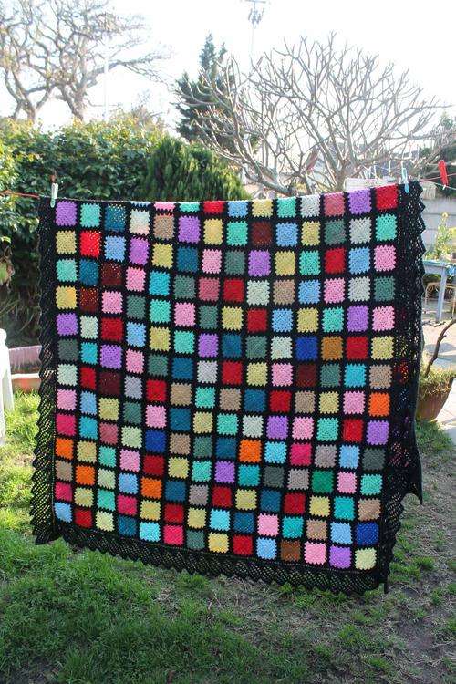 Vintage Hand Crochet Single Blanket