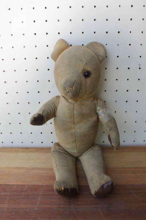 Teddy Bear One Eyed Soldier