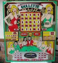 Pinball Arcade Roulette Backglass (BUYER COLLECT)