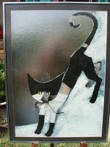 Cat with Mouse in Mouth Rosina Wachtmeister 1985 BUYER COLLECT