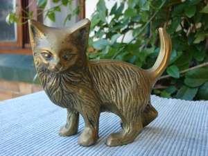 Brass Walking Cat