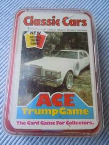 Vintage Classic Cars Ace Trump Card Game