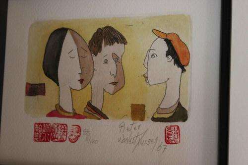 Pieter Vd Westhuizen etching