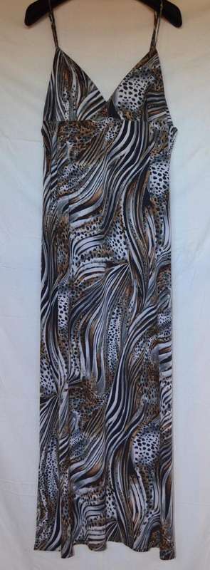 Animal print full length dress (Size L-XL)