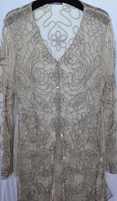 Beidge Lace Long Sleeve Jacket (Size M).