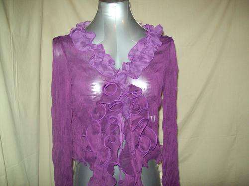 Beautiful, soft, silky top.!  Purple. Size Large