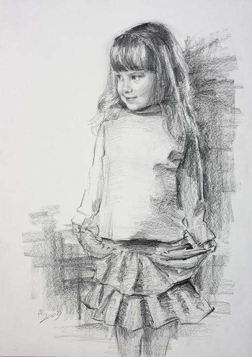 Christiane Savoia - Artist - A3 Graphite sketch