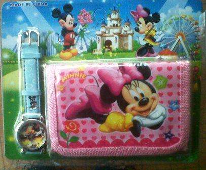 Mickey mouse watch with a free wallet