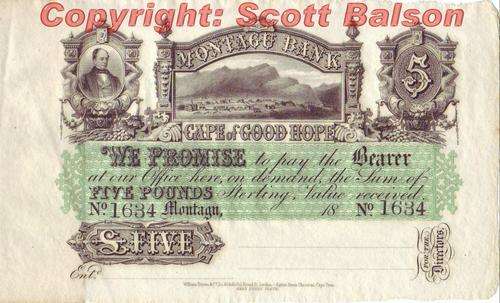 Montague Bank FIVE POUND - Uncirculated
