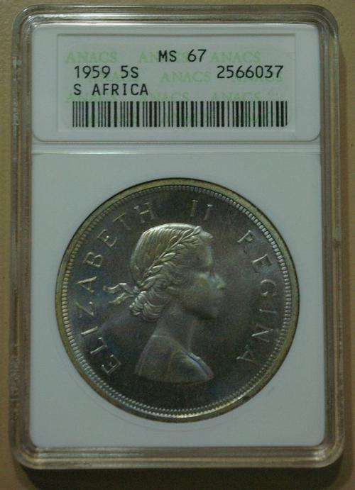 1959 Crown / 5/- Graded MS67 by ANACS