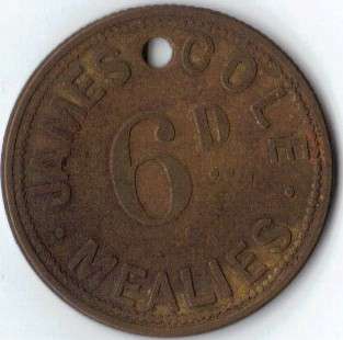 Very rare James Cole Riverside store 6d