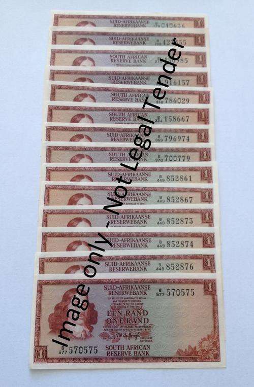 R1 Banknotes of TW De Jongh Mint Uncirculated
