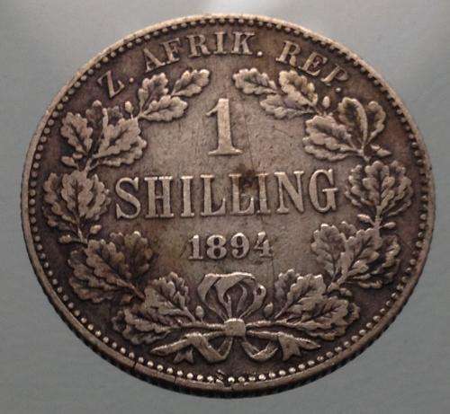 1894 ZAR One Shilling Choice VF Specimen