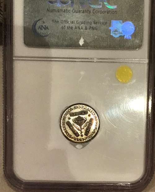 Only 14 Pieces Struck | 1930 S.Africa 3 Pence NGC Certified PROOF 64 | True Rarity | Seldom Offered