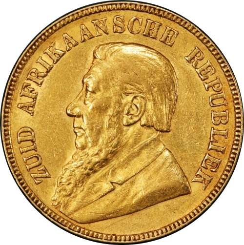S. Africa: 1896 ZAR Gold Pond PCGS Certified AU55