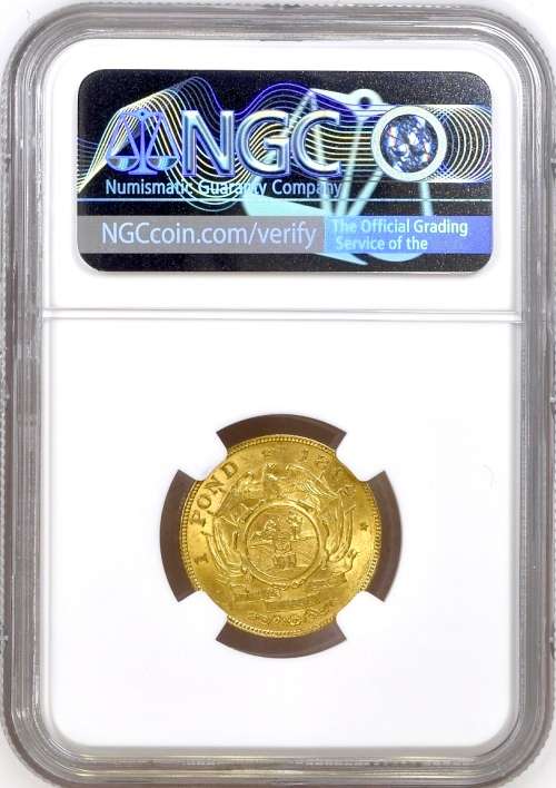 S. Africa: 1894 ZAR Gold Pond NGC Certified MS61